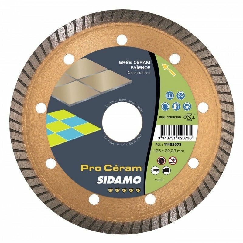 Disque Diamant Ceramique Carrelage Pierre Sidamo PRO CERAM 115 Mm