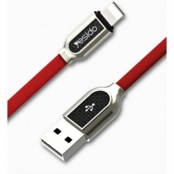 Cable USB Cotton type Lightning Iphone 1,2m Rouge