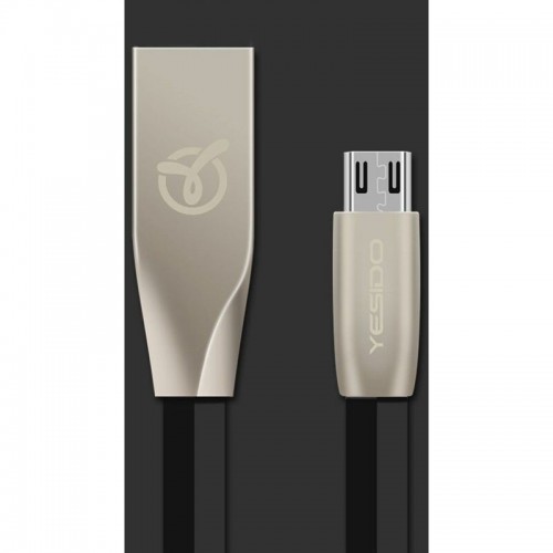 Cable USB type Micro 1,2m profil plat, noir