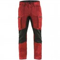 Pantalon services +stretch Blåkläder rouge / noir
