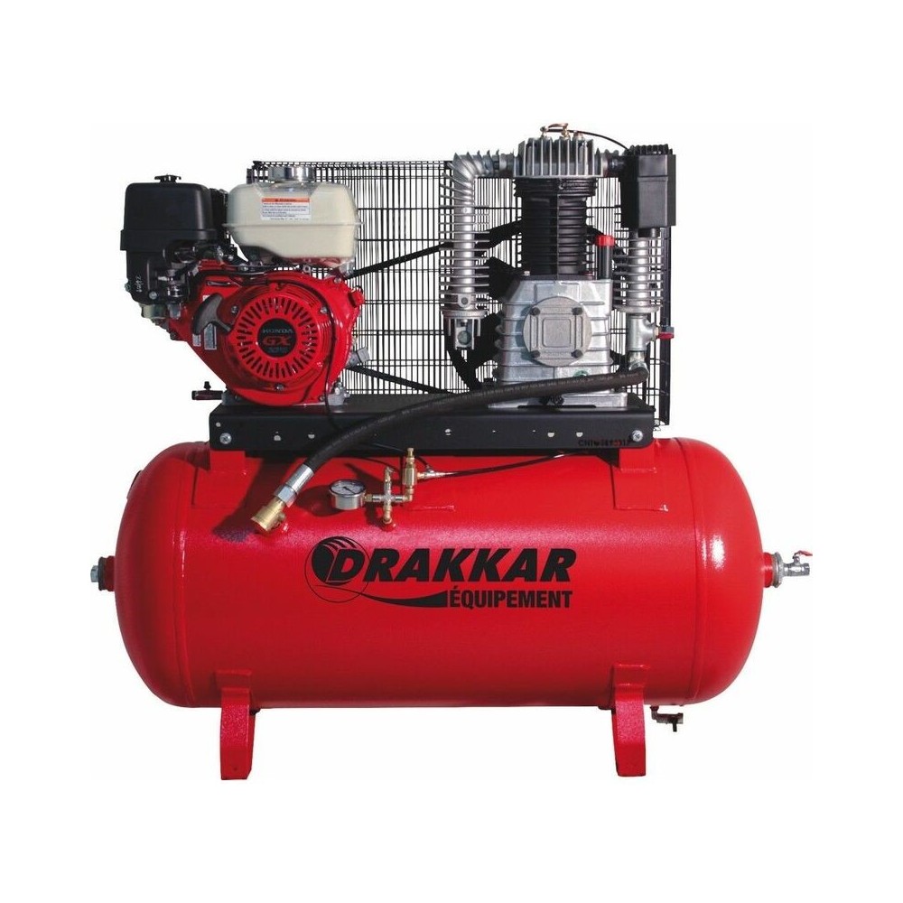 Compresseur thermique essence 9CV 230L moteur HONDA - Drakkar