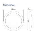 Hublot à vis IP65 IK10 pour platines LED + collerette blanche Kosnic