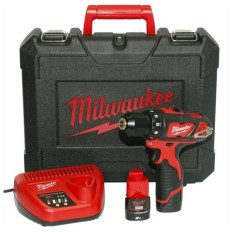 Perceuse/Visseuse 2 vitesses 2,0Ah, 30 Nm 2 batteries en coffret - Milwaukee - M12 BDD-203C