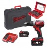 Perceuse visseuse sans fil 18 V 2 batteries 4 Ah 60 Nm M18 BDD-402CA MILWAUKEE + 1 coffret embouts Shockwave