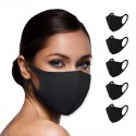Masques tissus reutilisables pour adultes, hommes / femmes Noir - Lot de 5