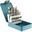 Coffret 18 forets cylindriques pour bois, acier, béton - D-46202 Makita
