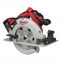 Scie circulaire 66mm bois plastique 18V, 5,0Ah, 2 Batteries 18V 5,0Ah, chargeur, HD Box - Milwaukee M18 BLCS66-502X