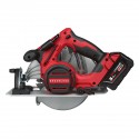 Scie circulaire 66mm bois plastique 18V, 5,0Ah, 2 Batteries 18V 5,0Ah, chargeur, HD Box - Milwaukee M18 BLCS66-502X