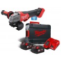 Meuleuse d'angle 125mm 18V Fuel One-Key, 2 batteries 5Ah, chargeur, HD Box - Milwaukee M18 ONEFSAG125XPDB-502X