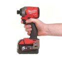 Visseuse à chocs FUEL 18V 1/4, 2 batteries 5Ah, chargeur, HD-Box - Milwaukee M18FID2-502X