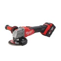 Meuleuse d'angle 125 mm 18V FUEL 2 batteries 5Ah, chargeur, HD-Box - Milwaukee M18 FSAG125XB-502X