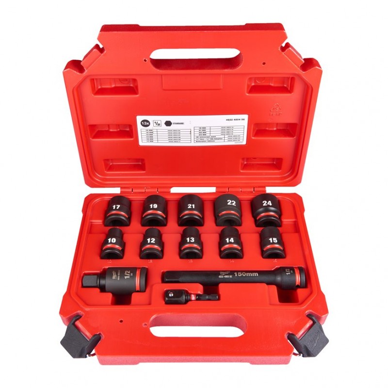 Jeu de douilles 1/2" SHOCKWAVE IMPACT DUTY STD 13pcs Milwaukee 4932480456