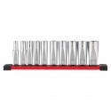 Set de 10 douilles 6 pans longues 3/8" impérial 10PC - Milwaukee 4932492510