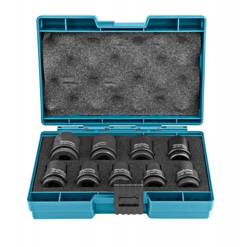 Coffret Makita 9 douilles pour boulonneuses a choc 1/2'' - Makita B-66232