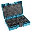 Coffret Makita 9 douilles pour boulonneuses a choc 1/2'' - Makita B-66232