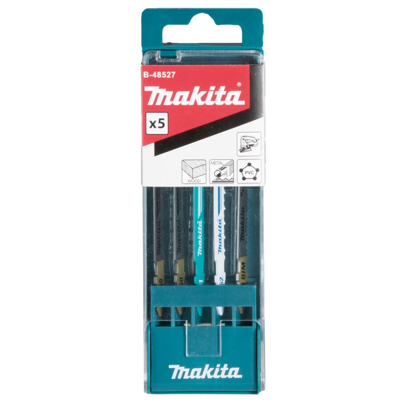 Pack 5 lames multimateriaux pour scie sauteuse Makita S-Express - B-48527