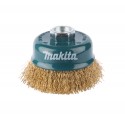 Brosse boisseau à fils acier laitonés et ondulés M14 Ø 75mm - Makita D-39768