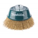 Brosse boisseau à fils acier laitonés et ondulés M14 Ø 100mm Makita D-39805