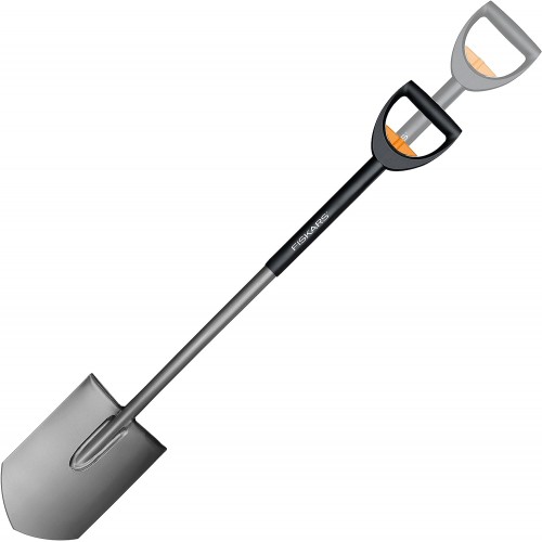 Bêche télescopique à bord pointu pour sol dur et caillouteux 105 – 125 cm - Fiskars SmartFit 1001567