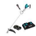 Coupe-herbe 36V (2 x 18V) Li-Ion avec 2 batteries 18V 5Ah et chargeur rapide double - MAKITA DUR369APT2