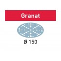 Boîte de 10 disques abrasifs Ø150mm Grain 60 Festool Granat STF D150/48 P60 GR/10 (575155)