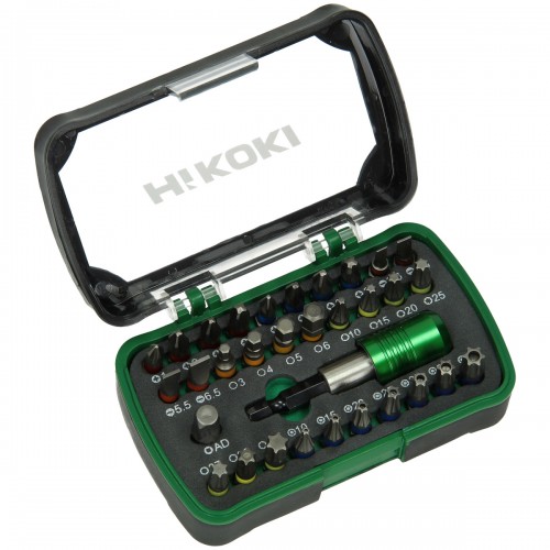 Coffret 32 embouts de vissage avec porte-embout magnetique 1/4" - HIKOKI 750363