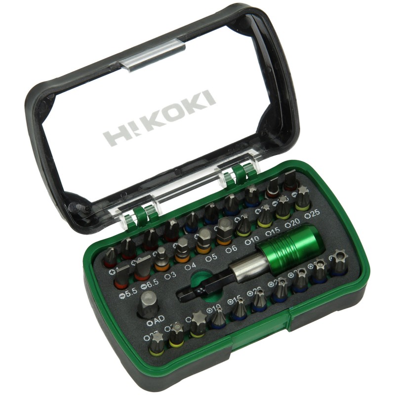 Coffret 32 embouts de vissage avec porte-embout magnetique 1/4" - HIKOKI 750363