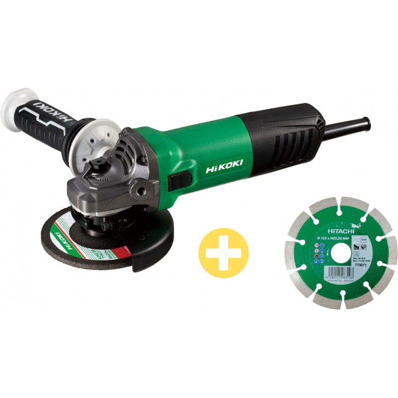 Meuleuse filaire Ø 125 mm 1200W + Disque diamant - HIKOKI G13SW2