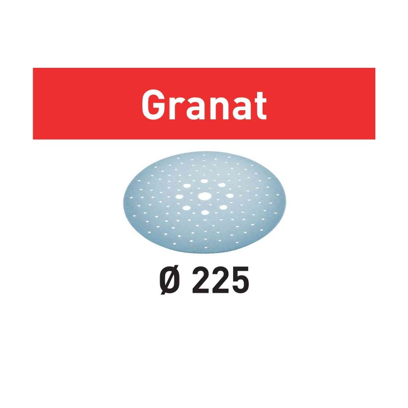 Boîte 25 disques abrasifs Granat STF D225 mm Grain 80 - Festool 205655