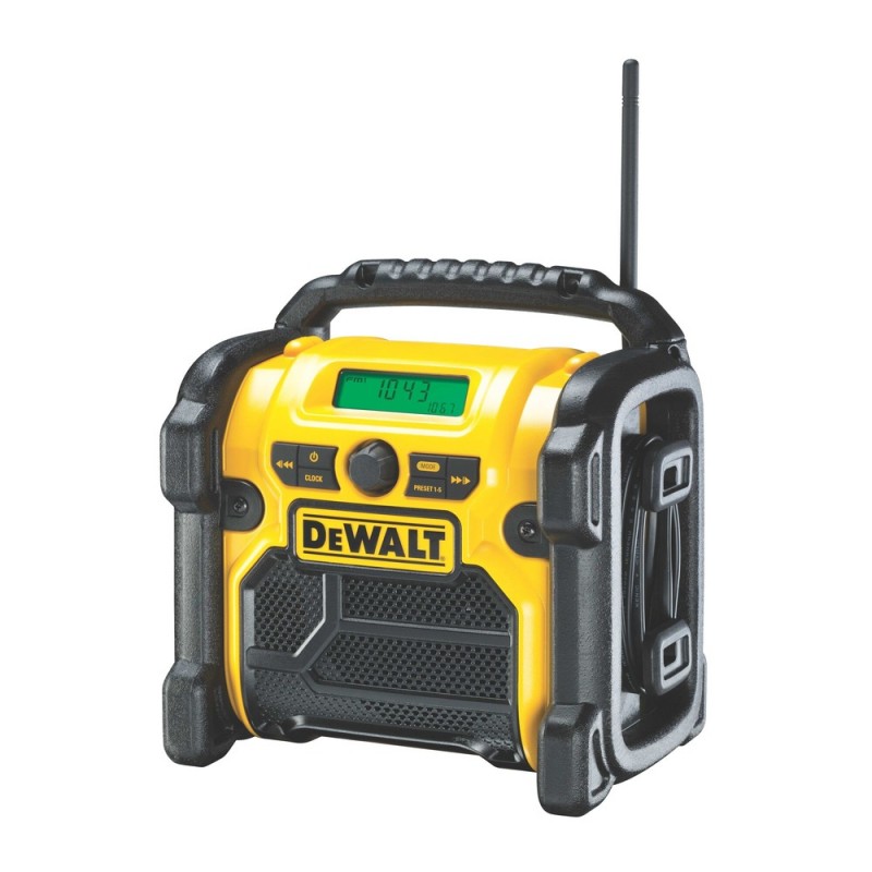 Radio de chantier compacte sur secteur ou batterie XR 10.8V, 14.4V et 18V Li-Ion - Dewalt DCR019-QW