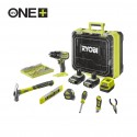 Perceuse-visseuse sans fil Ryobi 18V 2,0 AH Li-Ion avec ensemble d'accessoires - Ryobi RDD18-2C20TAH