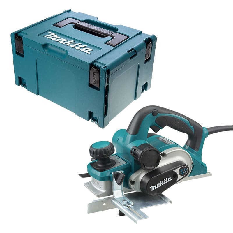 Rabot 82 mm 1050 W avec accessoires, en Makpac 3 - Makita KP0810CJ