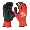 Lot de 2 gants anti coupure niveau 3/C Taille 9/L - Milwaukee 4932471421x2