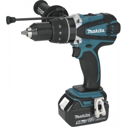 Lot de 5 machines 18 V Li-Ion avec 4 batteries 5Ah et chargeur rapide double, 3 coffrets Makpac - Makita DLX5039PTJ