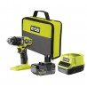 Perceuse à percussion Brushless 60Nm Ryobi RPD18C1 18V ONE+ HP avec batterie 4Ah, chargeur et sac