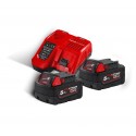 Pack 2 batteries 18V 5Ah M18 B5 et chargeur rapide M12-18 FC - MILWAUKEE M18 NRG-502