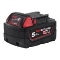 Pack de 2 batteries 18V 5Ah Li-Ion Milwaukee M18 B5