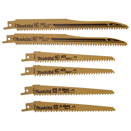 Pack 6 lames bois pour scie Recipro Makita B-44432