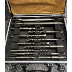 Coffret 11 forets et 2 outils de burinage SDS-PLUS - Makita D-42400 (Produit neuf - coffret abimé)