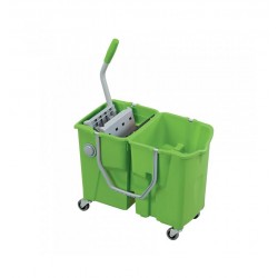 Chariot de lavage Clevy ICA 2 X 15L, presse à plat intégrée
