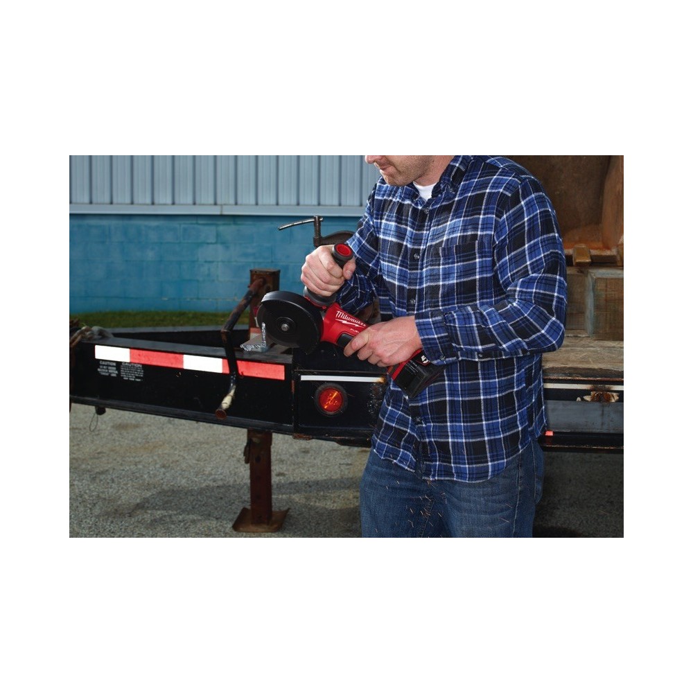 Meuleuse d angle 125 MM avec g chette Homme mort Milwaukee M18