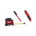 PACK MILWAUKEE Mètre 5M PREMIUM/ Cutter/ Marqeur