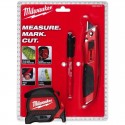 PACK MILWAUKEE Mètre 5M PREMIUM/ Cutter/ Marqeur