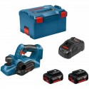 Rabot BOSCH PROFESSIONAL GHO 18 V-LI avec 2 batterie Li-Ion 5Ah, chargeur, en L-Boxx (06015A0304)