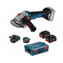 Meuleuse sans fil 18V 2 x 7Ah ProCore en coffret L-BOXX GWS 18 V-125 SC BOSCH 06019G3406