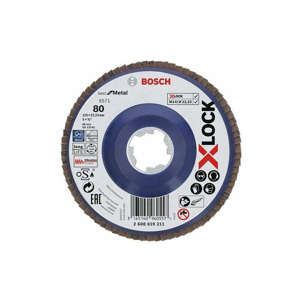 Disque à Lamelles Milwaukee - Diamètre 125 Mm - Grain Zirconium G80 - Pour Décapage Et Ponçage - 7