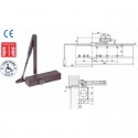 Ferme porte HL50 n°2-5 + bras Iseo