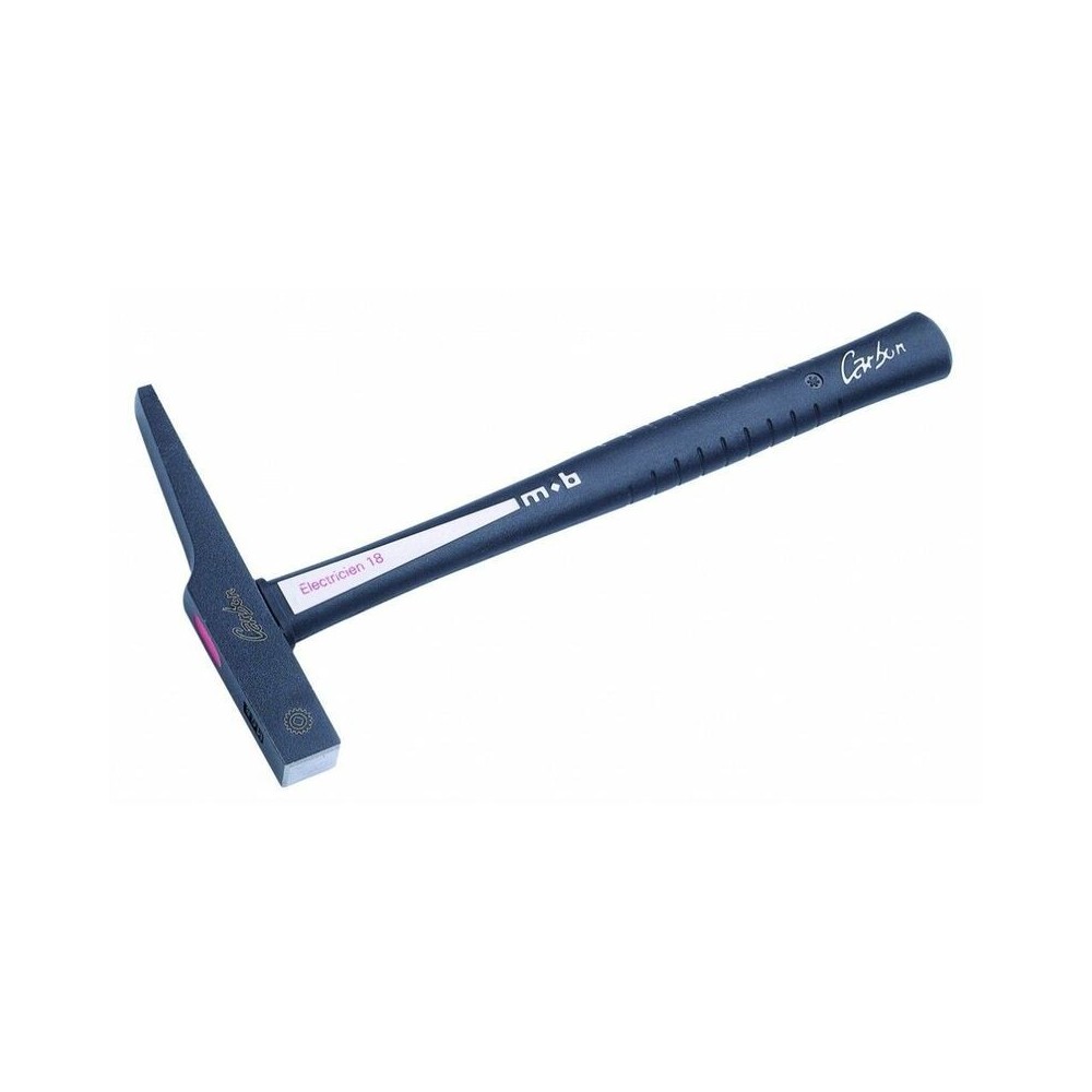 Wiha Marteau D'Électricien 42071 - Outil Ergonomique Avec Fond Plat Pour Câbles Et Chevilles