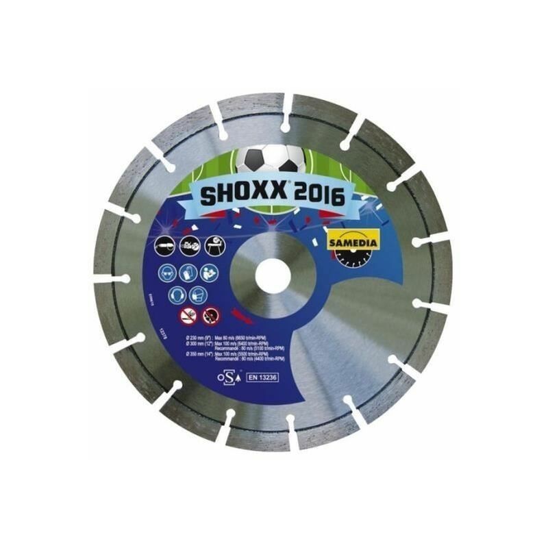 Disque diamant Shoxx 2016 ø 230 mm alesage 22.23 mm SAMEDIA