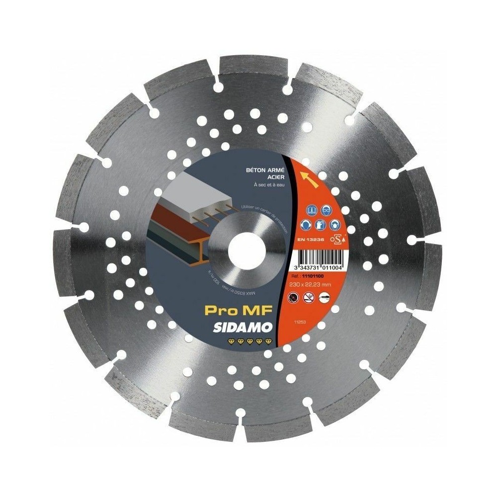 Disque Diamant Mixte Beton Arme Acier Materiaux Mm Mm Sidamo Pro Mf Outils Pro